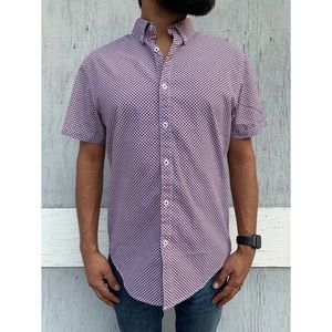 Denim & Flower Maroon Button-up